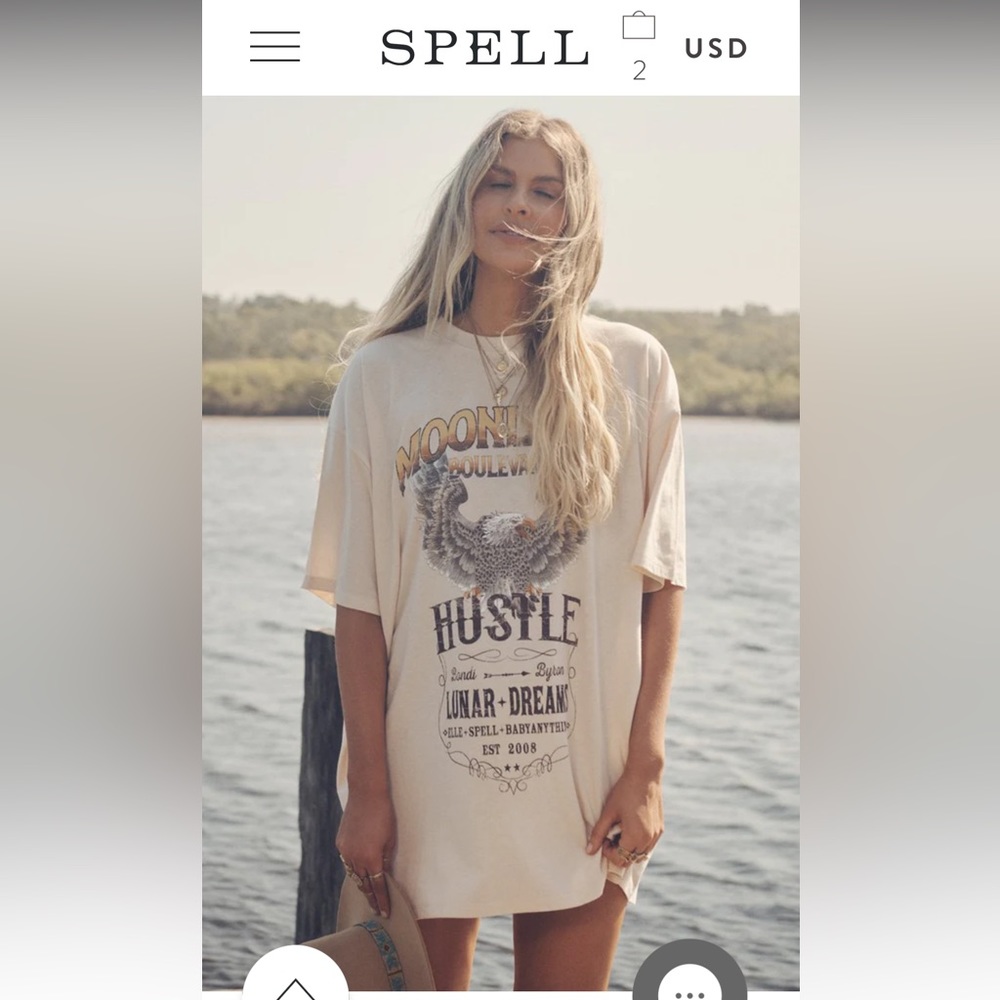 Spell and Gypsy cult tee shirt dress medium